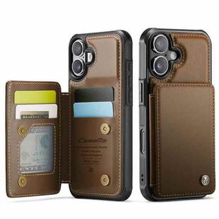 For iPhone 17 CaseMe C22 Card Slots Holder RFID Anti-theft Phone Case(Brown)