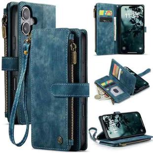 For iPhone 17 CaseMe C30 Card Slots Zipper Wallet Leather Phone Case(Blue)