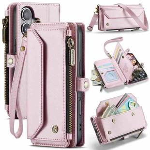 For iPhone 17 CaseMe C36 Card Slots Zipper Wallet RFID Anti-theft Leather Phone Case(Pink)