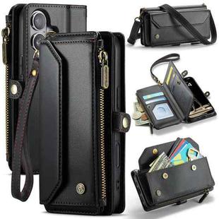 For iPhone 17 CaseMe C36 Card Slots Zipper Wallet RFID Anti-theft Leather Phone Case(Black)