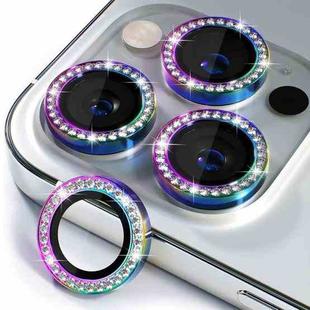 For iPhone 16 Pro / 16 Pro Max ENKAY AR Anti-reflection Individual Diamond Ring Camera Lens Glass Full Film(Colorful)