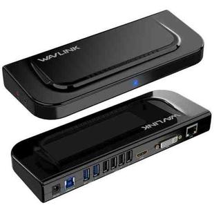 WAVLINK UG49DK4 Universal Laptop Docking Station Dual Monitor Supports DVI / HDMI / VGA(US Plug)