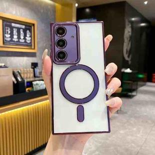 For Samsung Galaxy S25 5G Imitation Original Magsafe TPU Phone Case(Purple)