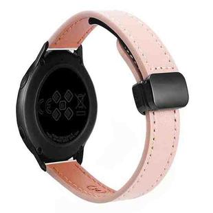 For Samsung Gear S2 Classic Slim Magnetic Buckle 20mm Microfiber Leather Watch Band(Sakura Pink)