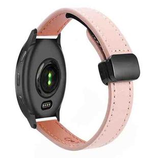 For Garmin Venu 2 Plus Slim Magnetic Buckle 20mm Microfiber Leather Watch Band(Sakura Pink)