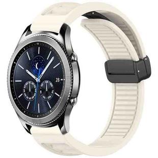 For Samsung Galaxy Gear S3 Classic Window Blind Magnetic Buckle 22mm Silicone Watch Band(Starlight)