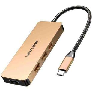 WAVLINK UHP3416 7-in-1 PD100W Charging SD / TF Card Reader 4K HD Type-C Docking Station(Rose Gold)