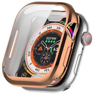 For Apple Watch Series 10 42mm All-inclusive Plating TPU Watch Case(Rose Gold)