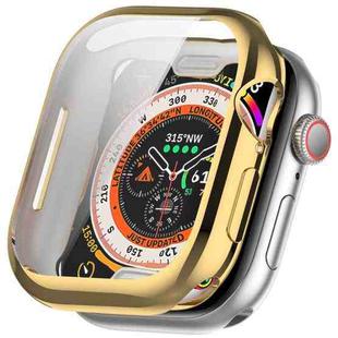 For Apple Watch Series 10 42mm All-inclusive Plating TPU Watch Case(Gold)