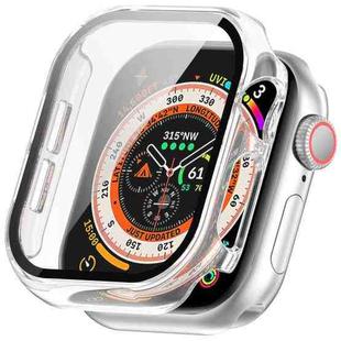 For Apple Watch Series 10 42mm Tempered Glass Film Integrated PC Watch Case(Transparent)