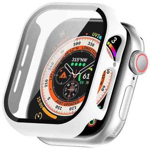 For Apple Watch Series 10 42mm Tempered Glass Film Integrated PC Watch Case(White)