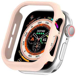 For Apple Watch Series 10 42mm Half Pack PC Hollow Watch Case(Pink)