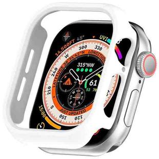 For For Apple Watch Series 10 46mm Half Pack PC Hollow Watch Case(White)