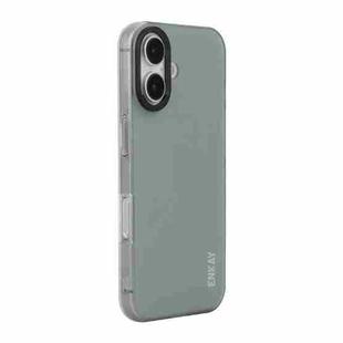 For iPhone 16 Plus ENKAY Hat-Prince Translucent Matte TPU Soft Phone Case(Grey)