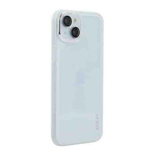 For iPhone 15 Plus ENKAY Hat-Prince Translucent Matte TPU Phone Case with Lens Film(White)