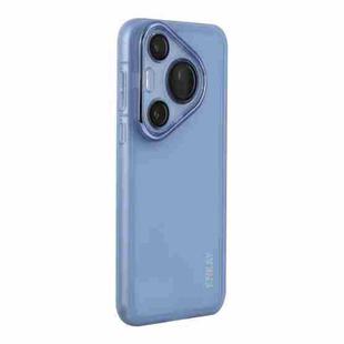 For Huawei Pura 70 Pro / 70 Pro+ ENKAY Hat-Prince Translucent Matte TPU Phone Case with Lens Film(Blue)