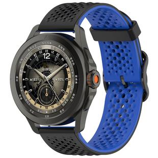 For Xiaomi Watch S4 Sport Liquid Two Color Silicone Watch Band(Black Blue)