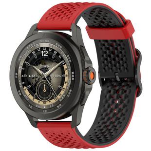 For Xiaomi Watch S4 Sport Liquid Two Color Silicone Watch Band(Red Black)