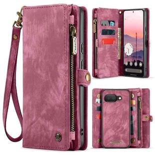 For Google Pixel 9a CaseMe 008 Detachable Multifunctional Leather Phone Case(Wine Red)
