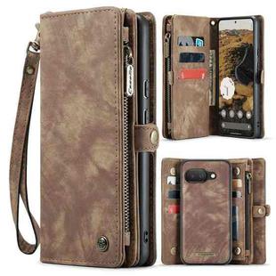 For Google Pixel 9a CaseMe 008 Detachable Multifunctional Leather Phone Case(Brown)
