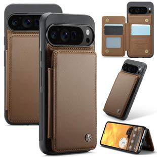 For Google Pixel 9 Pro XL CaseMe C22 Card Slots Holder RFID Anti-theft Phone Case(Brown)