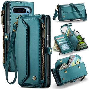 For Google Pixel 9 Pro XL CaseMe C36 Card Slots Zipper Wallet RFID Anti-theft Leather Phone Case(Green)