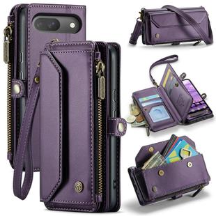 For Google Pixel 9 / 9 Pro CaseMe C36 Card Slots Zipper Wallet RFID Anti-theft Leather Phone Case(Purple)