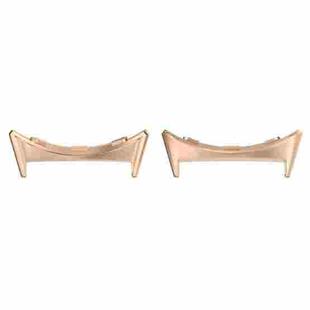 For Google Pixel Watch 3 41mm 1 Pair Stainless Steel Metal Watch Band Connector(Rose Gold)