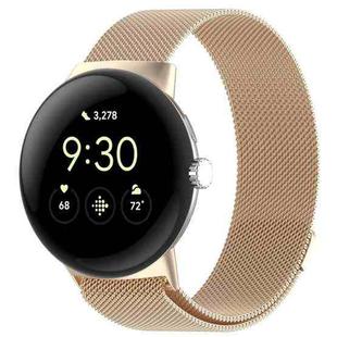 For Google Pixel Watch 3 41mm Milanese Metal Magnetic Watch Band(Champagne Gold)