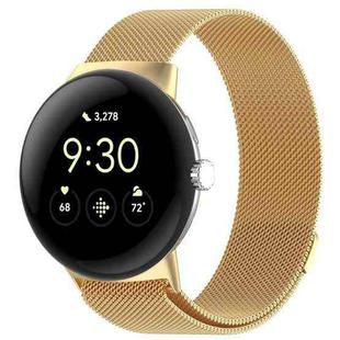 For Google Pixel Watch 3 41mm Milanese Metal Magnetic Watch Band(Gold)