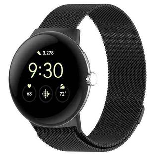 For  Google Pixel Watch 3 45mm Milanese Metal Magnetic Watch Band(Black)