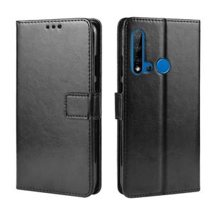 Retro Crazy Horse Texture Horizontal Flip Leather Case for Huawei P20 lite (2019) / Nova 5i, with Holder & Card Slots & Photo Frame(Black)