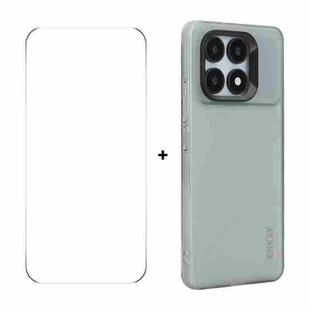 For Redmi K70 Ultra ENKAY Hat-Prince Translucent Matte TPU Soft Phone Case + 9H Big Arc Edge Film(Grey)