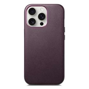 For iPhone 16 Pro Max Electroplated Metal Button Shockproof Phone Case(Purple)