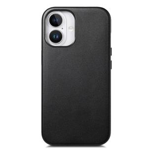 For iPhone 16 Plus Electroplated Metal Button Shockproof Phone Case(Black)