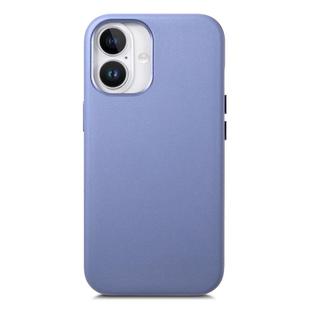 For iPhone 16 Electroplated Metal Button Shockproof Phone Case(Blue)