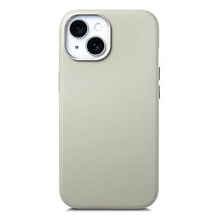 For iPhone 15 Electroplated Metal Button Shockproof Phone Case(White)