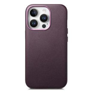 For iPhone 14 Pro Electroplated Metal Button Shockproof Phone Case(Purple)