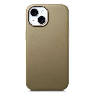 For iPhone 13 Electroplated Metal Button Shockproof Phone Case(Green)