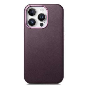 For iPhone 13 Pro Max Electroplated Metal Button Shockproof Phone Case(Purple)