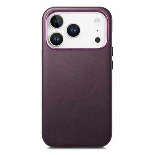 For iPhone 17 Pro Electroplated Metal Button MagSafe Phone Case(Purple)