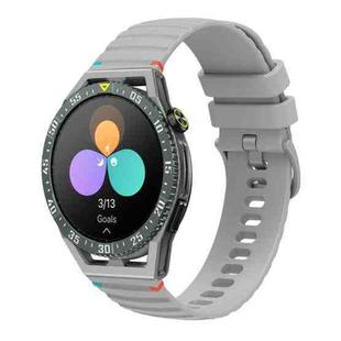 For Huawei Watch GT 3 SE Wavy Dotted Stitched 22mm Silicone Watch Band(Gray)