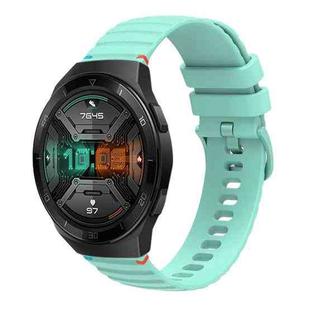 For Huawei Watch GT 2e Wavy Dotted Stitched 22mm Silicone Watch Band(Teal Green)