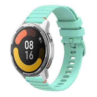 For Xiaomi Watch Color 2 Wavy Dotted Stitched 22mm Silicone Watch Band(Teal Green)