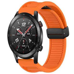 For Honor Watch GS 3i Window Blind Magnetic Buckle 22mm Silicone Watch Band(Orange)