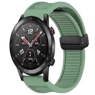 For Honor Watch GS 3i Window Blind Magnetic Buckle 22mm Silicone Watch Band(Pine Green)