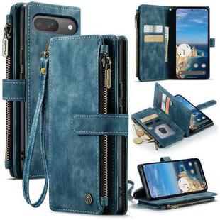 For Google Pixel 9 / 9 Pro CaseMe C30 Card Slots Zipper Wallet Leather Phone Case(Blue)