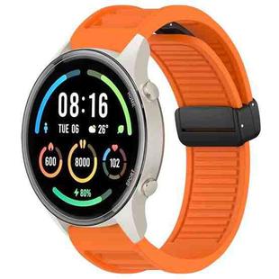 For Xiaomi Watch Sport Window Blind Magnetic Buckle 22mm Silicone Watch Band(Orange)