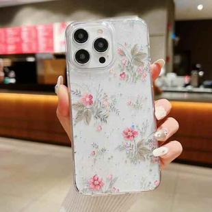 For iPhone 16 Pro Max Spring Garden Epoxy TPU Phone Case(F04 French Flowers)