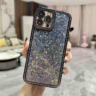 For iPhone 14 Pro Diamond Glitter Sequins TPU Phone Case(Black)